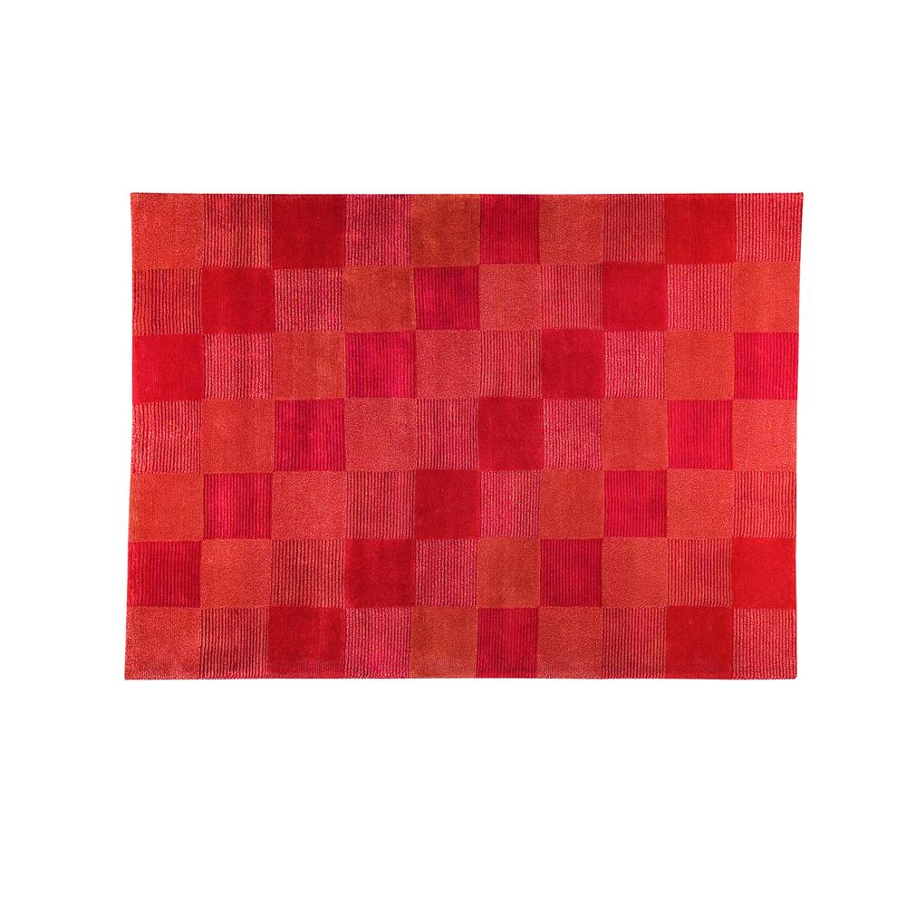 MAT The Basics MTBCHKORA046066 Hand Knotted Check 140x200 Orange - Made In India